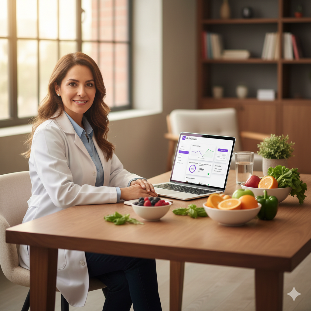 Nutricionista trabajando